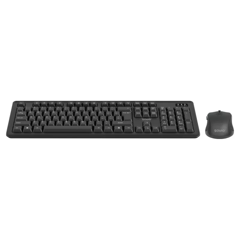 Tastiera e mouse Savio KB-03 per ufficio/casa USB QWERTY US inglese nero