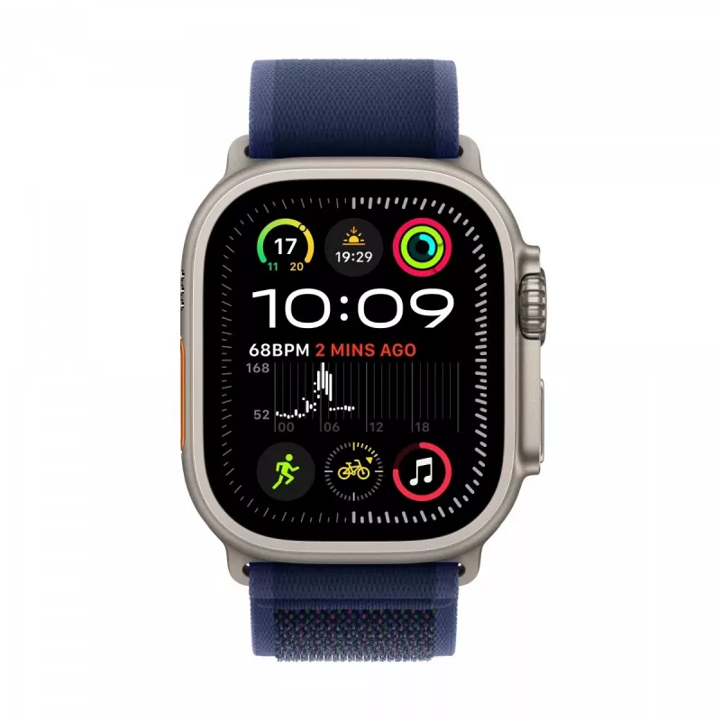 Watch Ultra 2 GPS + Cellular 49 mm custodia in titanio naturale con Blue Trail Loop - M/L