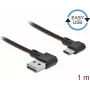 Cavo USB 2.0 Type-A maschio a USB Type-C maschio angolare sinistra/destra 1 m nero DeLOCK 85281