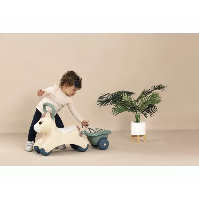 Little Smoby Baby Pony veicolo da spinta e scivolo