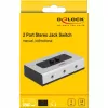Commutatore jack audio 3,5 mm 2 porte manuale bidirezionale, interruttore grigio/nero
