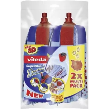 Set lavapavimenti VILEDA SuperMocio 3x Action, confezione multipla da 2 pezzi, modello 122615