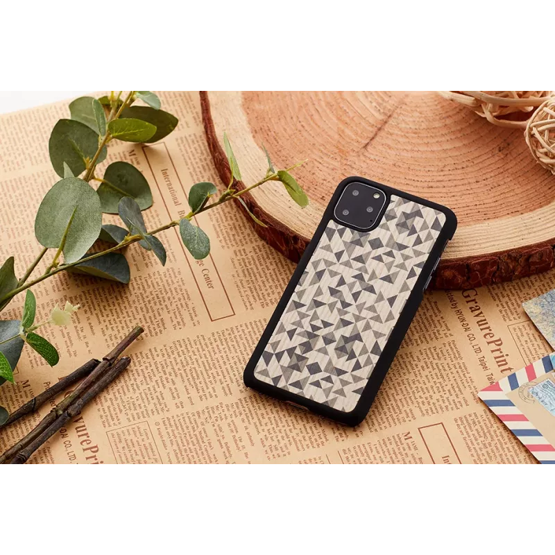 Custodia per cellulare man and wood per iPhone 11 Pro — mono triangle nero, guscio rigido protettivo