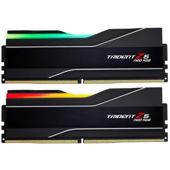 DIMM 64 GB DDR5-6000 (2x 32 GB) Dual-Kit, memoria RAM nera, F5-6000J3238G32GX2-TZ5NR, Trident Z NEO RGB, AMD EXPO