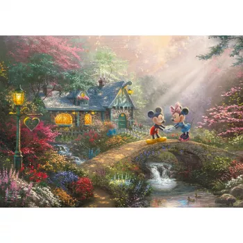 Thomas Kinkade Studios: Mickey & Minnie nella scatola metallica Nostalgia, puzzle 500 pezzi