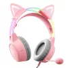 Cuffie Onikuma X15Pro cuffie gaming rosa orecchie di gatto