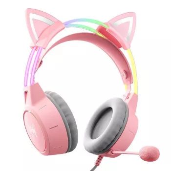 Cuffie Onikuma X15Pro cuffie gaming rosa orecchie di gatto