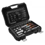Set di chiavi a bussola passanti 1/4 + 3/8, 46 pz.