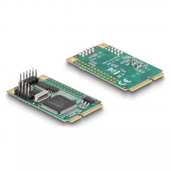 Scheda Mini PCIe DeLOCK Full-Size a 2 x seriale RS-232 D-Sub 9 poli