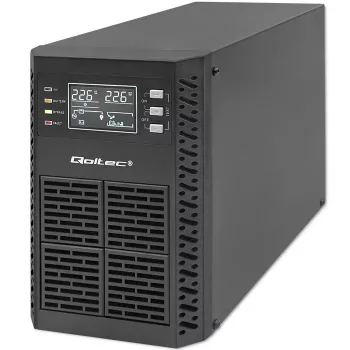 UPS Qoltec gruppo di continuità | 1kVA | 1000W | fattore di potenza 1,0 | LCD | EPO | USB | Online