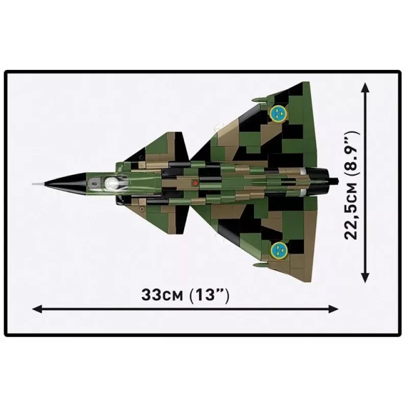 Set da costruzione Cobi Blocks Saab AJS 3 Viggen 911 pz. kit modellismo, 911 pezzi