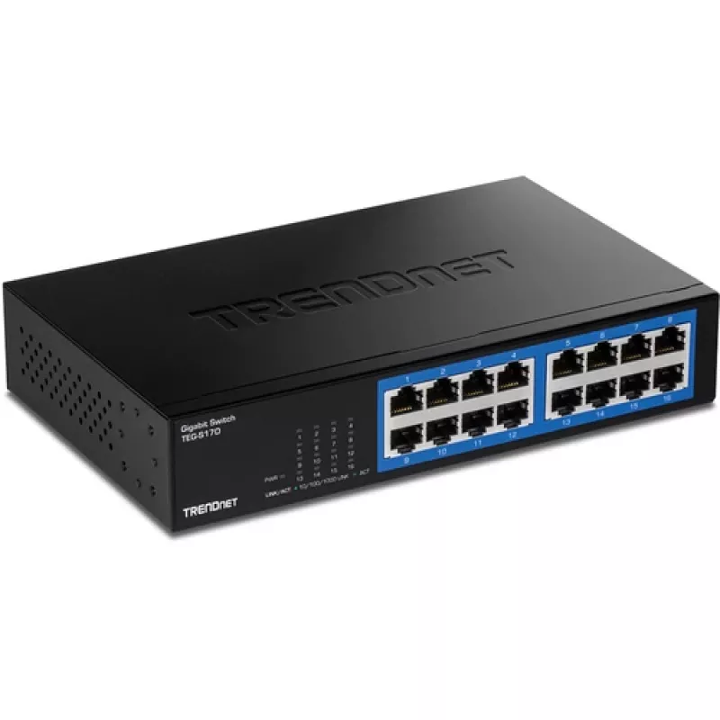 TRENDNET Switch desktop 16 porte Gigabit con case in metallo
