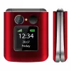 Telefono flip Beafon Fold 10 Silver Line rosso-argento Dual SIM