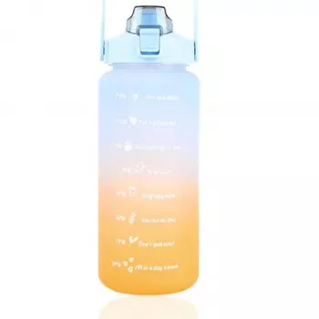 Extralink Borraccia Sportiva Motivazionale, 2000 ml, Blu-Arancione, BUT-993