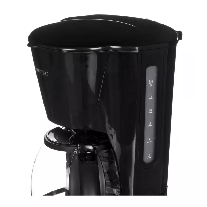 Macchina per caffè filtro CLATRONIC KA 3473, serbatoio acqua 1,5 l, capacità 14 tazze, nero