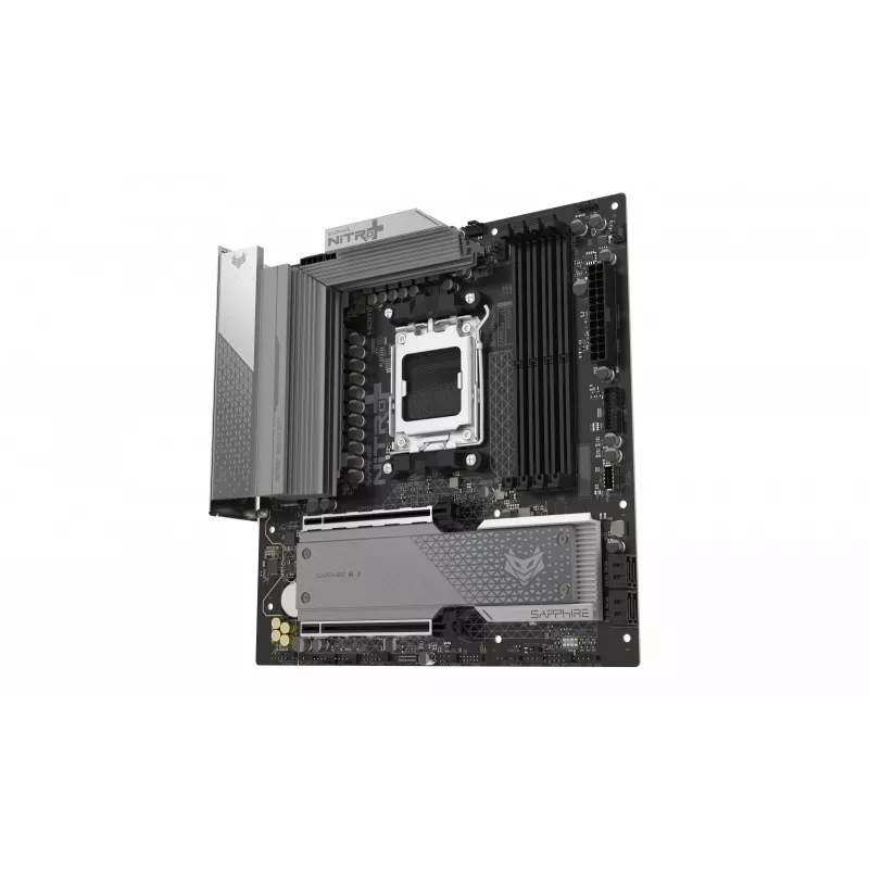 Scheda madre Sapphire NITRO+ B850M WIFI — AMD B850, socket AM5, micro ATX, DDR5, 4x DIMM, Wi-Fi 6, LAN 2,5Gb, 2x M.2