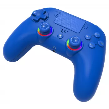Controller LED wireless SUBSONIC SA5639-3 per PS4 e PC, gamepad wireless blu