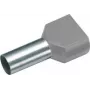 Puntalino doppio Cimco 187741 4 mm² parzialmente isolato grigio 100 pz. (187741)
