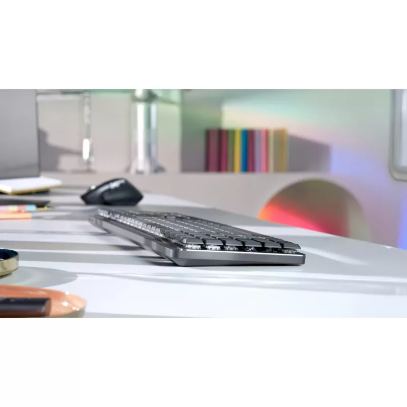 Logitech Master Series MX Mechanical - Tastiera - retroilluminata - wireless - Bluetooth LE - QWERTY - Nordico (danese/finlandese/norvegese/svedese)