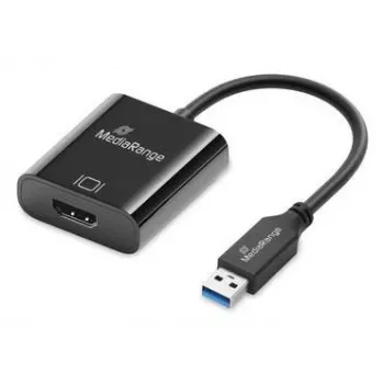 Convertitore audio e video USB-A su HDMI MediaRange MRCS232, cavo 20 cm, nero