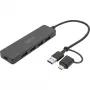 Hub USB, Digitus, DA-70235, 4 porte, USB 3.2 Gen 1, Type-A e Type-C, 12000 Mbit/s