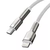 Cavo USB-C a Lightning Baseus Cafule 1 m, 20 W, custodia in zinco, bianco