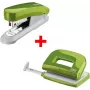 Set cucitrice e perforatore NOVUS E15+ e E210 — cucitrice da tavolo con graffatrice a pinza, verde