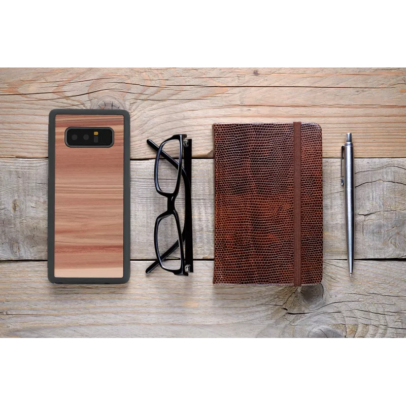 Custodia per smartphone man and wood per Galaxy Note 8 — cappuccino nero custodia protettiva