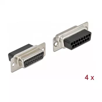 Connettore per filo DeLOCK 66720 D-Sub 15 poli nero argento