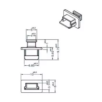 Coperchio di protezione femmina USB Mini-B DeLOCK 64011