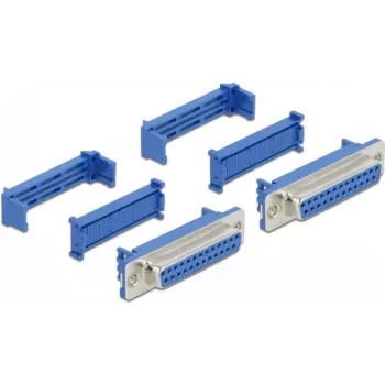 Connettore a filo D-Sub 25 DeLOCK 66597 blu