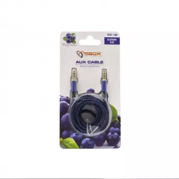 Cavo AUX Sbox 3535-1.5BL 3,5 mm a 3,5 mm blu mirtillo