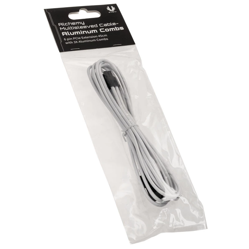 Cavo di prolunga BITFENIX Alchemy PCIe 6-Pin 45 cm sleeved bianco