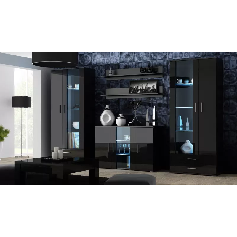 Credenza Cama SOHO S7 120 cm Nero Lucido