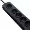 Protezione da sovratensione Qoltec 50171 nero 7 prese AC 230V 1,5m