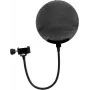 Filtro pop per microfono Omnitronic modello 60006250 metallo nero, antivento in mesh rotondo