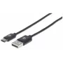 Cavo USB-C a USB-A Manhattan, 50 cm, connettore maschio su connettore maschio, nero, 480 Mbit/s (USB 2.0), Hi-Speed USB, garanzia a vita, corrisponde a USB2AC50CM