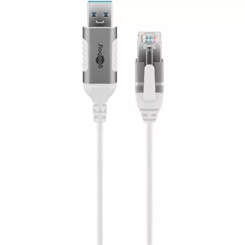 Cavo Ethernet Goobay USB-A 3.0 a RJ45 sottile 10 m – collega router, modem o (74383)