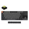 Tastiera meccanica Keychron K1X-A4 80% QWERTY inglese, USB + Bluetooth, 87 tasti, retroilluminazione LED, grigio