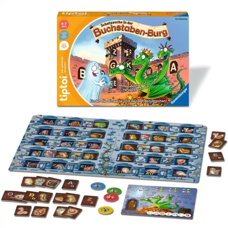 tiptoi Caccia al tesoro nel castello delle lettere, gioco da tavolo