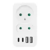Power splitter MACLEAN MCE249 F/W – 2 prese di rete (16A + 6A) e 4 USB (2x A, 2x C PD 20W)