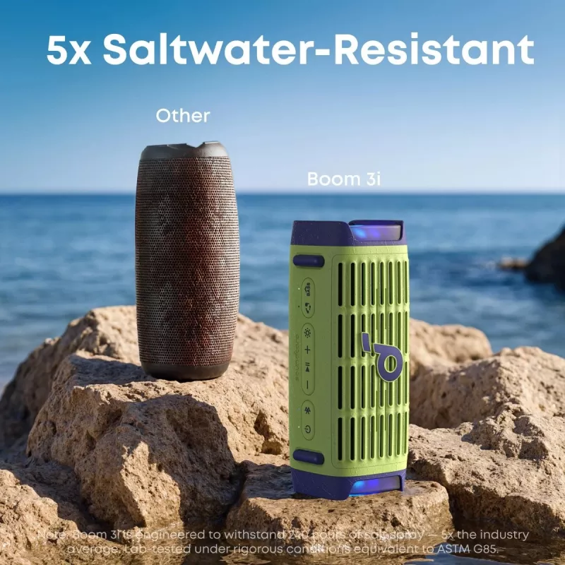 Altoparlante portatile Anker Soundcore Boom 3i — 50 W, Bluetooth, impermeabile, verde