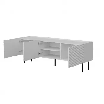 Mobile TV Cama LUCCA 3D 165×40×59 cm, bianco, piano superiore in truciolare