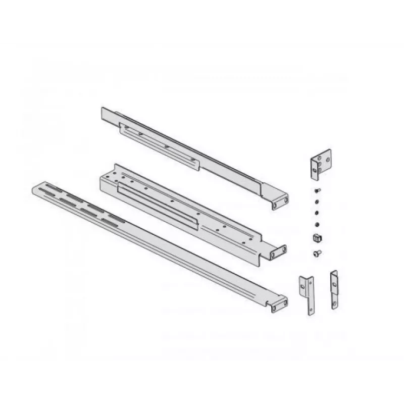 Kit di montaggio a rack EVER per UPS, modello W/OP-ZA00-0002/00, distanza guide regolabile 800–1200 mm, argento