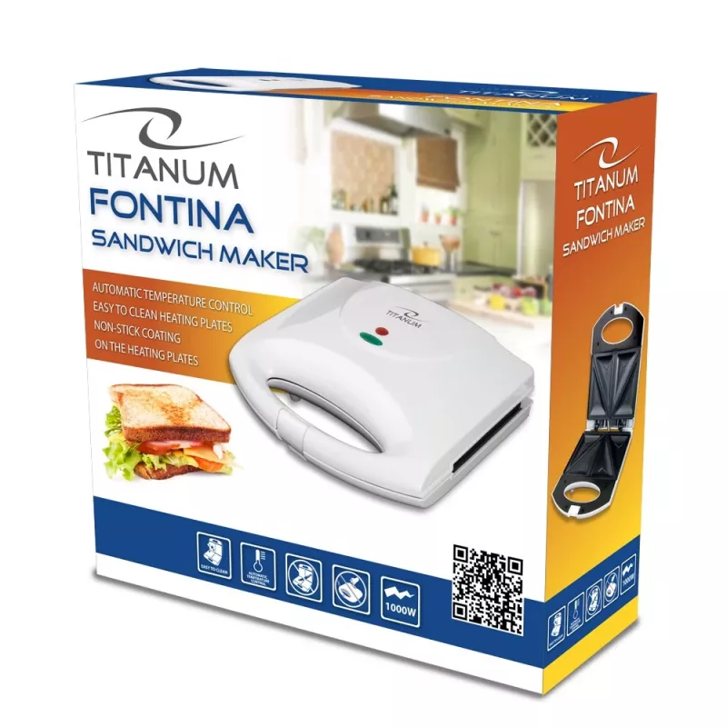 Sandwich maker Titanum Fontina TKT006W, 1000 W, bianco