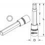 Set di bussole KS Tools 911.1325 attacco 1/2 pollice metrico diametro 2,2 cm
