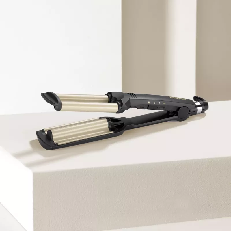 BaByliss C260E EasyWaves ferro texturizzante Warm Black, Silver 70,9 (1,8 m)