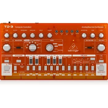 Sintetizzatore analogico Behringer TD-3-SB rosso 9V DC
