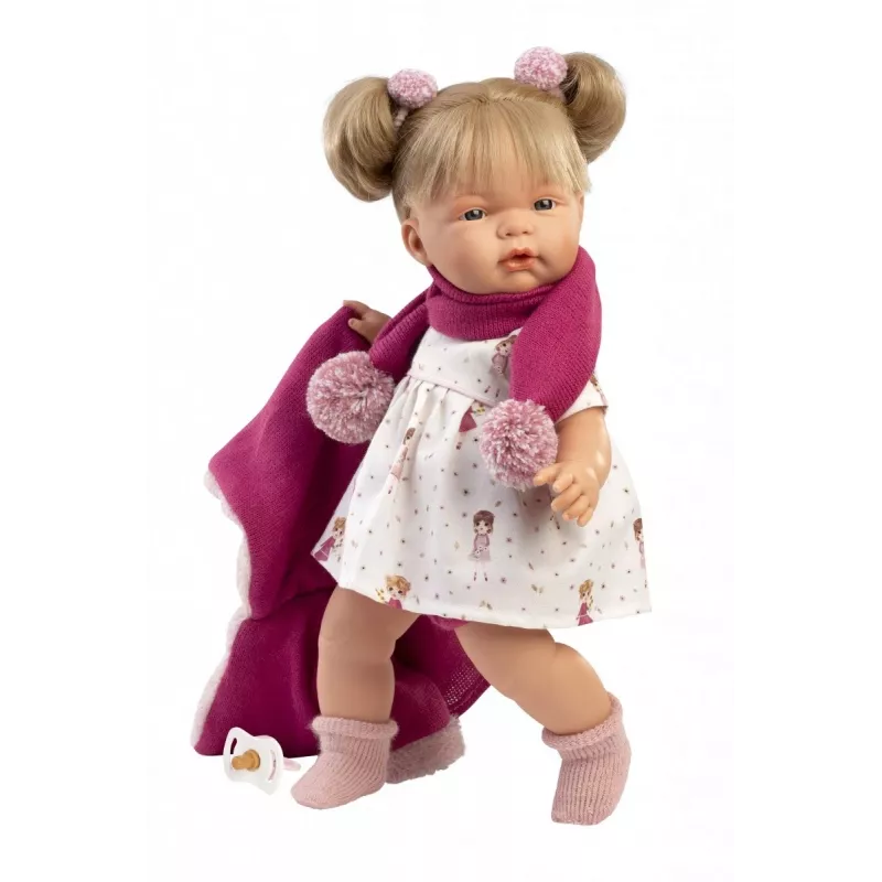 Bambola Joelle 38 cm di Llorens — bambola neonato che piange con tratti realistici e corpo morbido