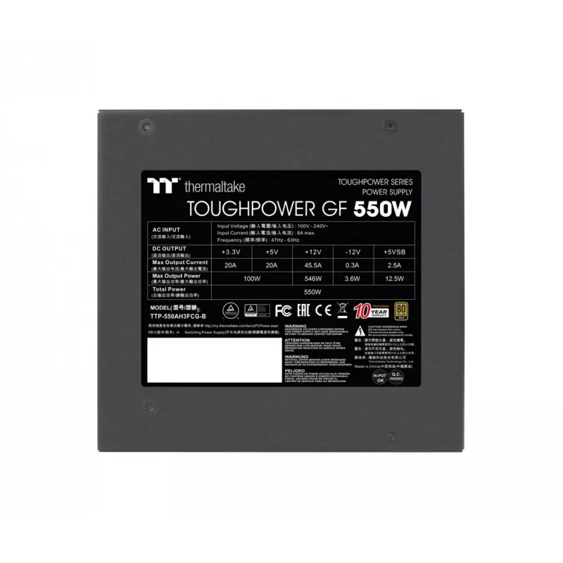 Alimentatore Toughpower GF 550W modulare 80+Gold